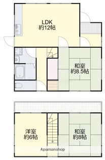 岡山県岡山市中区湊【一戸建】の間取り