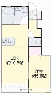 岡山県岡山市北区今保【アパート】の間取り