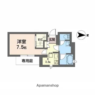 ウエストハイツ【1階】の間取り