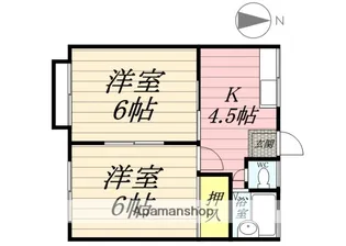 コーポかたやまC【203号室】の間取り
