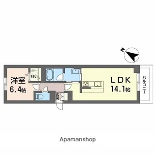 フルールブラン【2階】の間取り