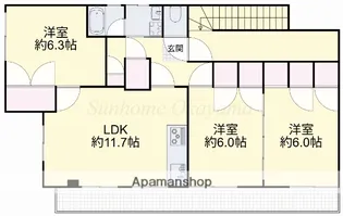 コーポ小宮山【2F号室】の間取り