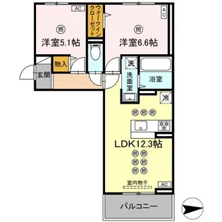 トリシア上中野【3階】の間取り