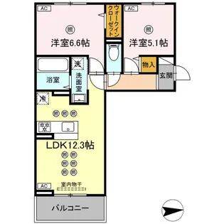 トリシア上中野【2階】の間取り