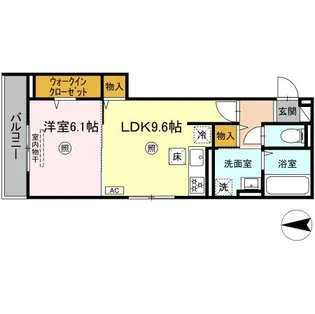 タウン清心【1階】の間取り