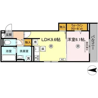 タウン清心【1階】の間取り