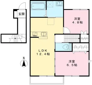 中仙道IORI Ⅲ【202号室号室】の間取り