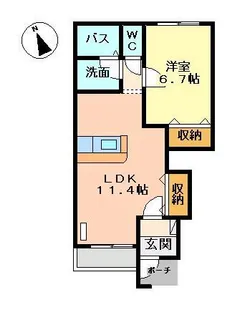フィオリスタ アンジェラ【1階】の間取り