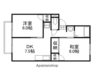 ベルホワイトK【1階】の間取り