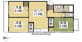 クオーレ撫川 B棟【102号室】の間取り
