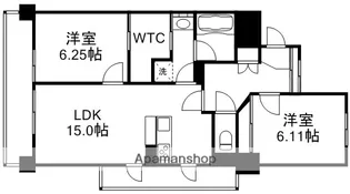 カサ・セグーラ幸町【9階】の間取り