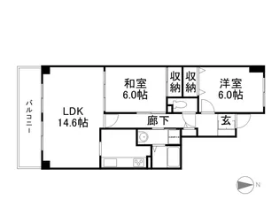 サーパス東島田【10階】の間取り