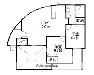岡山県岡山市北区駅前町2丁目【マンション】の間取り