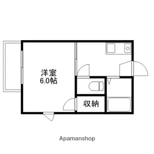 岡山県岡山市北区伊島町1丁目【アパート】の間取り
