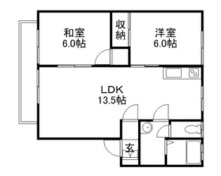 アベニューB棟【1階】の間取り