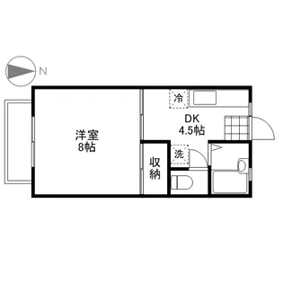 メゾンソレイユ【202号室】の間取り