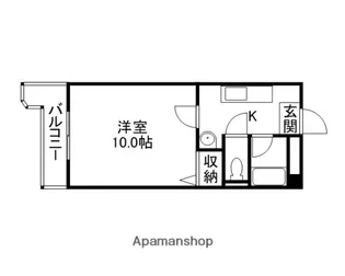ベンハウス今【103号室】の間取り