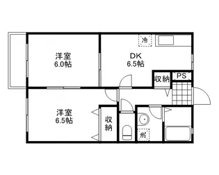 あさひリバージュB【2階】の間取り