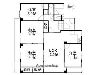 岡山県岡山市北区伊島町2丁目【アパート】の間取り
