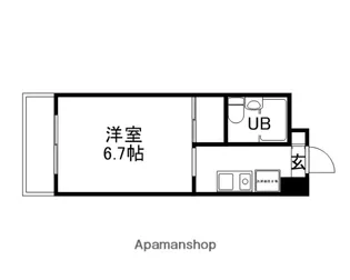 アスティオン鹿田【202号室】の間取り