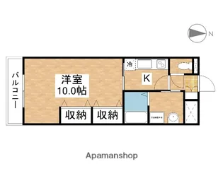 岡山県岡山市北区奥田本町【マンション】の間取り