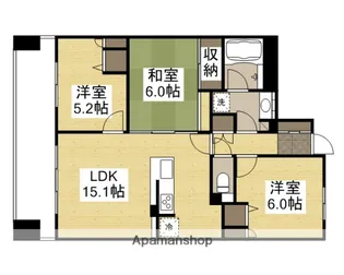 エンヴィーズライフ岡山大雲寺前【11階】の間取り