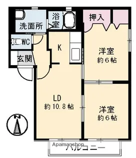 THRIVE(スライブ)福浜 E棟【202号室】の間取り