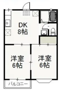 シャトレイーストB【2階】の間取り