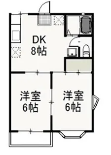 シャトレイーストB【1階】の間取り
