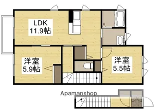 シャン・ド・フルール B棟【2階】の間取り