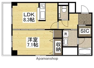 ハートフル医大西【9階】の間取り
