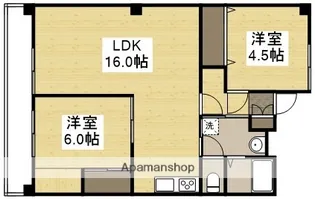 ふぁみーゆ旭川【6階】の間取り