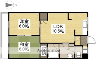 ウッディハイツ【402号室】の間取り