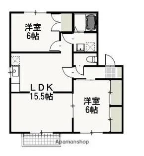 ジョイパレス下中野【2階】の間取り