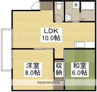 2LDKの間取り画像