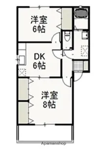グリシーヌ B【1階】の間取り