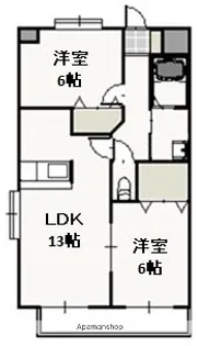 プレジール奥田【2階】の間取り
