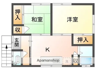 中山アパート【1号室】の間取り