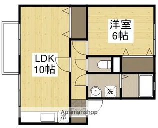 サンハイツ柏原【102号室】の間取り