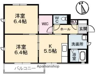 ベルナール サイ B棟【1階】の間取り