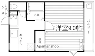原宿コーポ【1E号室】の間取り