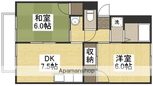 烏城コーポC【205号室】の間取り