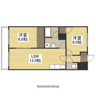 グランデュール東古松【4階】の間取り