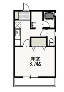 ウィスティリア伊福【2階】の間取り