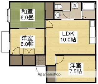 倉田第3コーポ【1階】の間取り