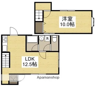 岡山県岡山市中区四御神【テラスハウス】の間取り
