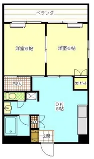 西川コーポ【9階】の間取り
