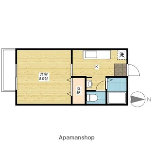 後神ハイツ【105号室】の間取り