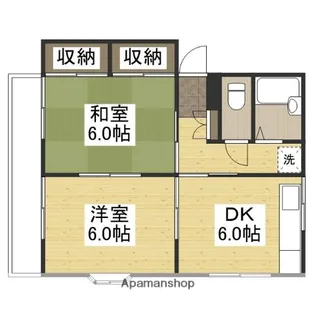 リバーサイド花里C【1階】の間取り
