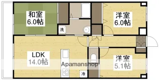 ルネス下中野マンション【1階】の間取り